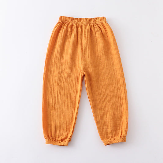 Lightweight Cotton Linen Mosquito Pants for Kids