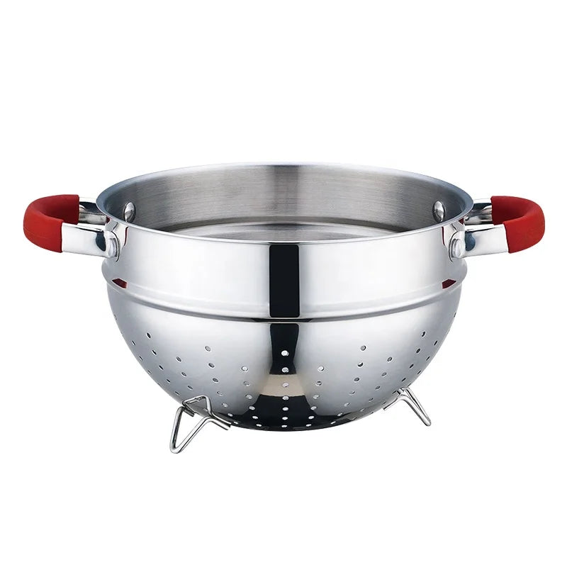 Wholesale Customization Multi-function Cookware Set Stainless Steel Stockpot With Colander Steamer