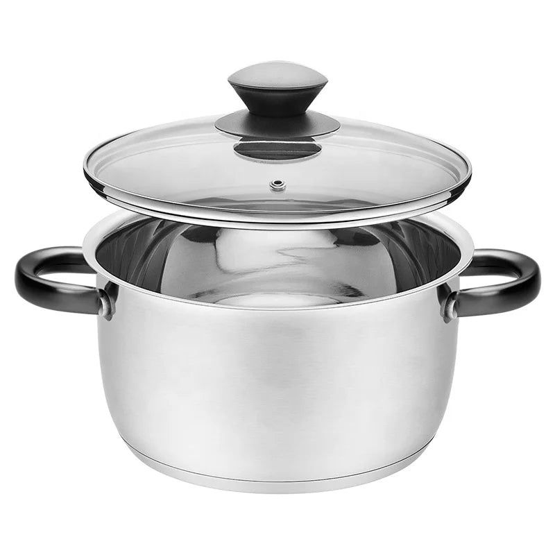 Wholesale Classic Design 8-Piece Stainless Steel Cookware Set Conical Shape Pots Pans Cooking Set