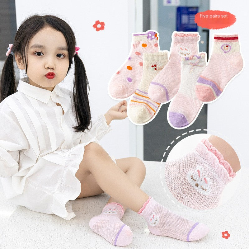 Breathable Cotton Summer Socks for Children