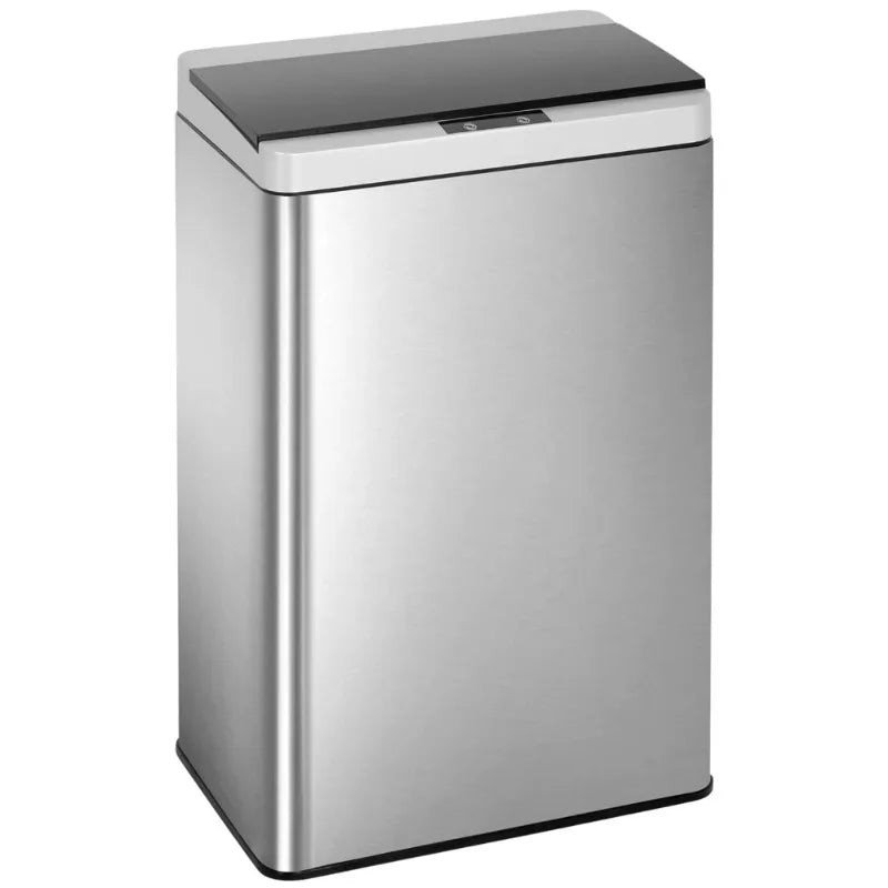 Touch Free Stainless Steel Waste Bin Sensor Kitchen Trash Can 13 Gallon