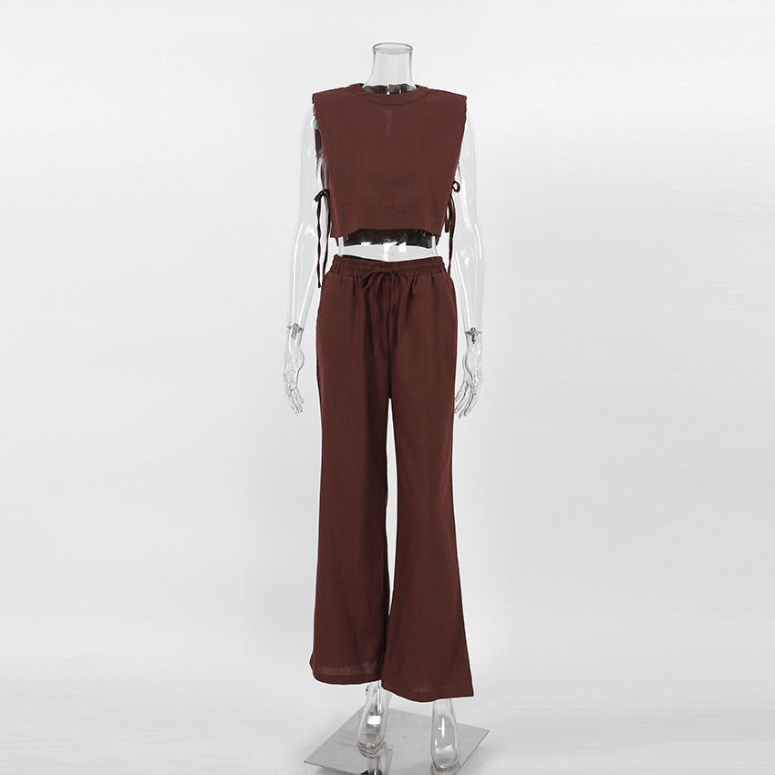 2023 Summer Cotton-Linen Women's Pajama Set