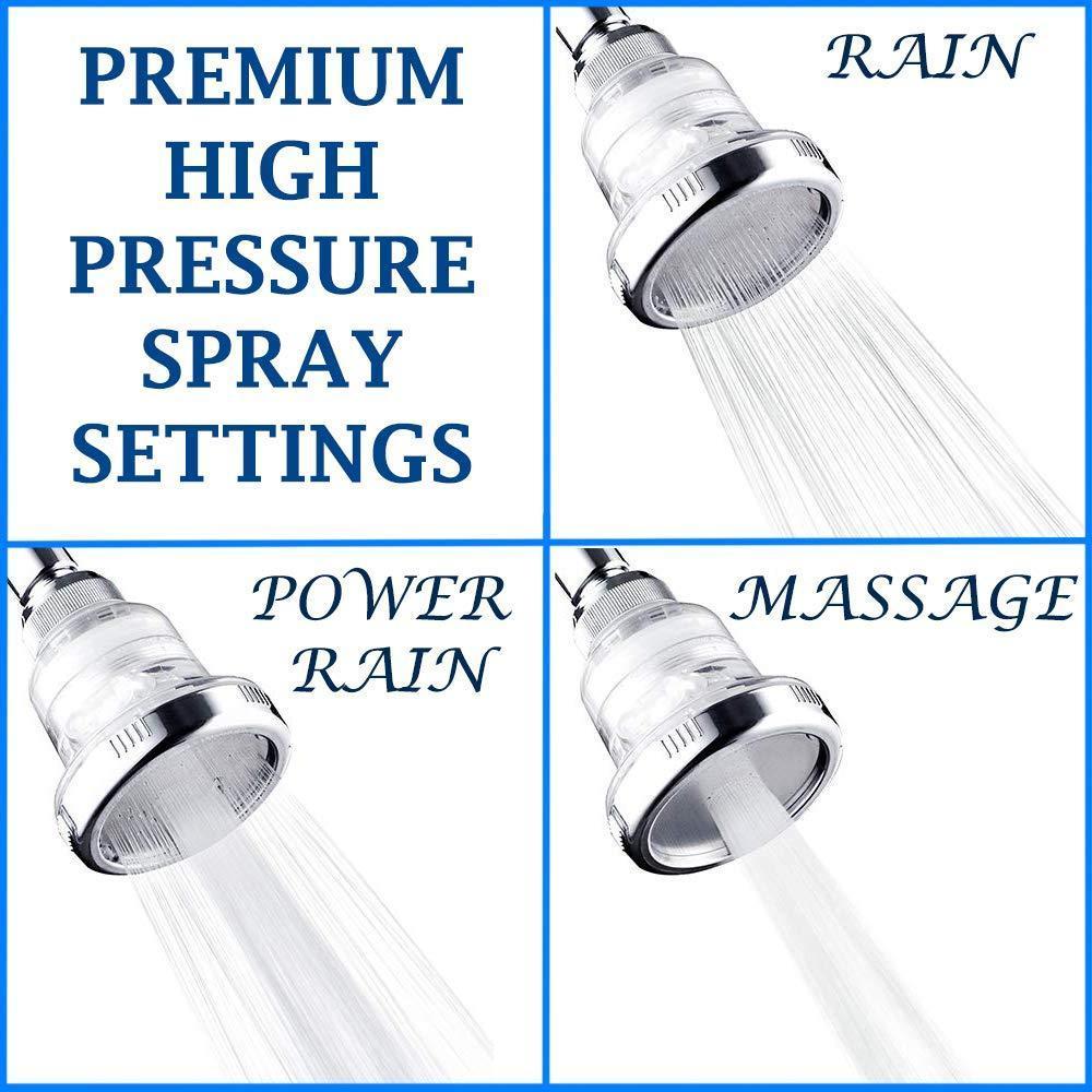 Water Softener Shower Head Filter Chlorine & Fluoride Filter Rain Showerhead