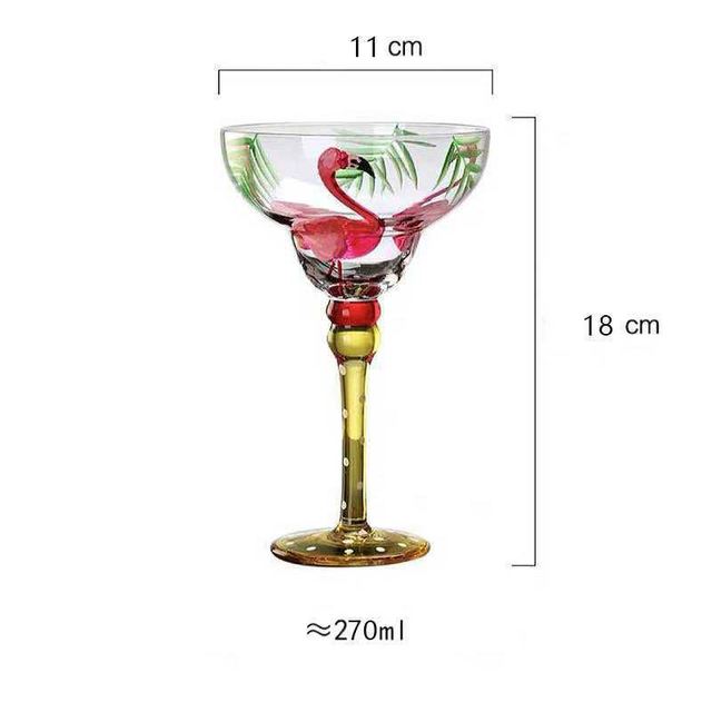Handmade Colorful Margarita Wine Glasses for Parties