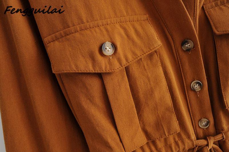 2021 Autumn Vintage Cotton Linen Loose Dungarees Jumpsuit