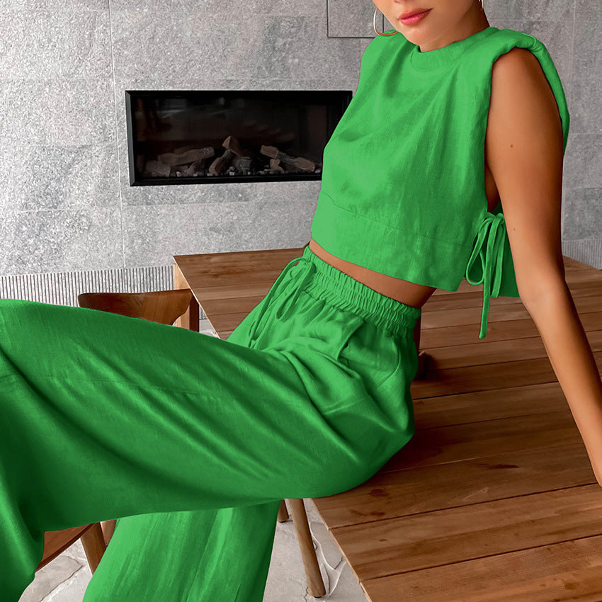 2023 Summer Cotton-Linen Women's Pajama Set