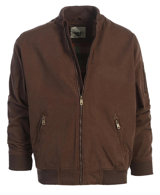100% Cotton Bomber Jacket Brown S