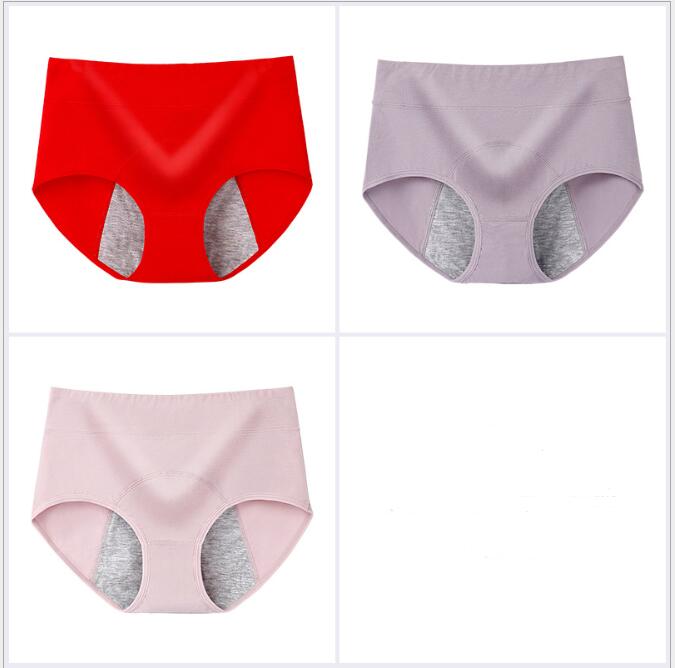 100% Cotton High-Waisted Antibacterial Period Underwear
