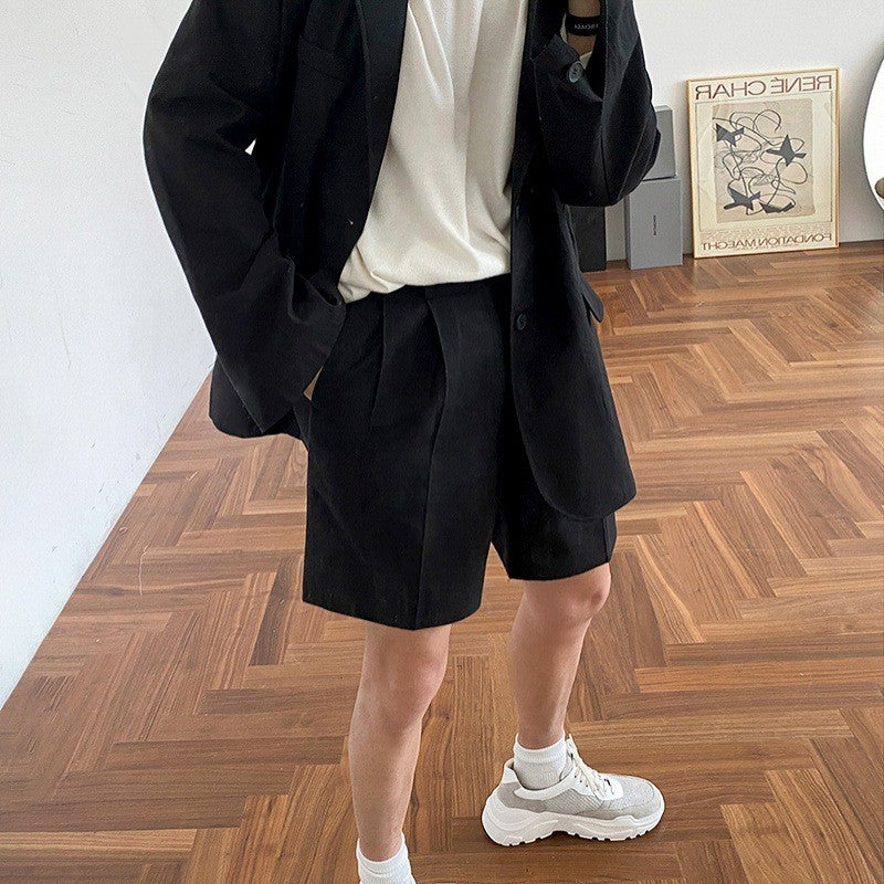 Men's Loose Cotton Linen Suit Shorts Trousers