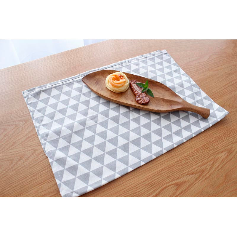 European Style Plaid Cotton-Linen Square Placemats