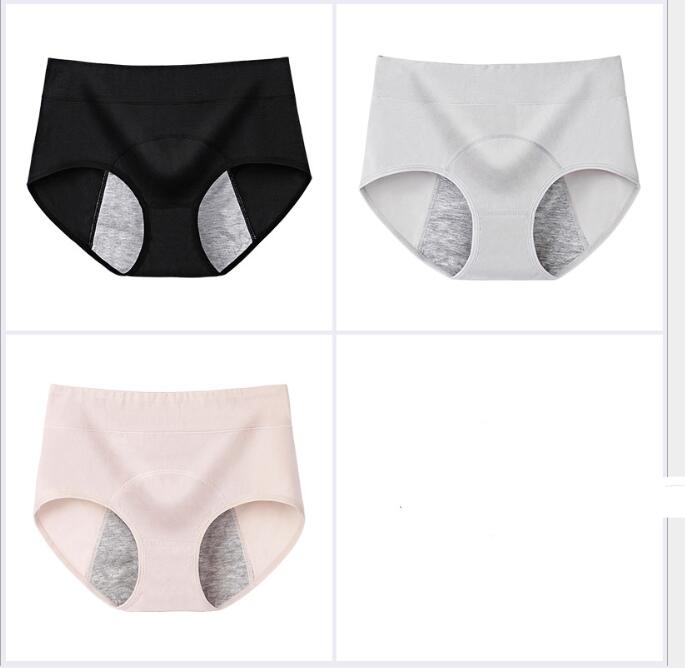 100% Cotton High-Waisted Antibacterial Period Underwear