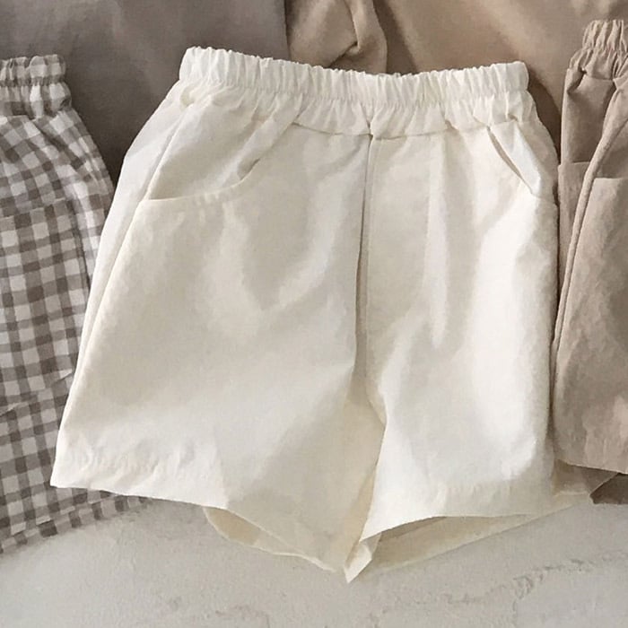 Summer Cotton Linen Casual Shorts for Babies