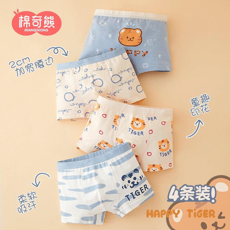 Cozy 100% Cotton Kids' Boxers for Cool Weather