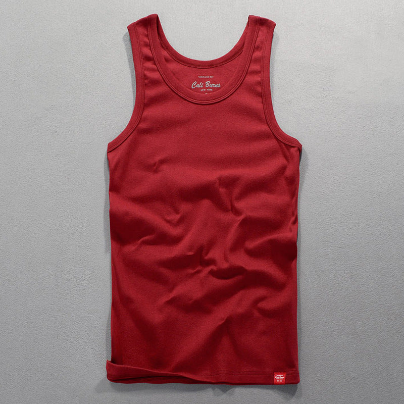 Men's Stretch Cotton Fitness Undershirt for All Seasons
