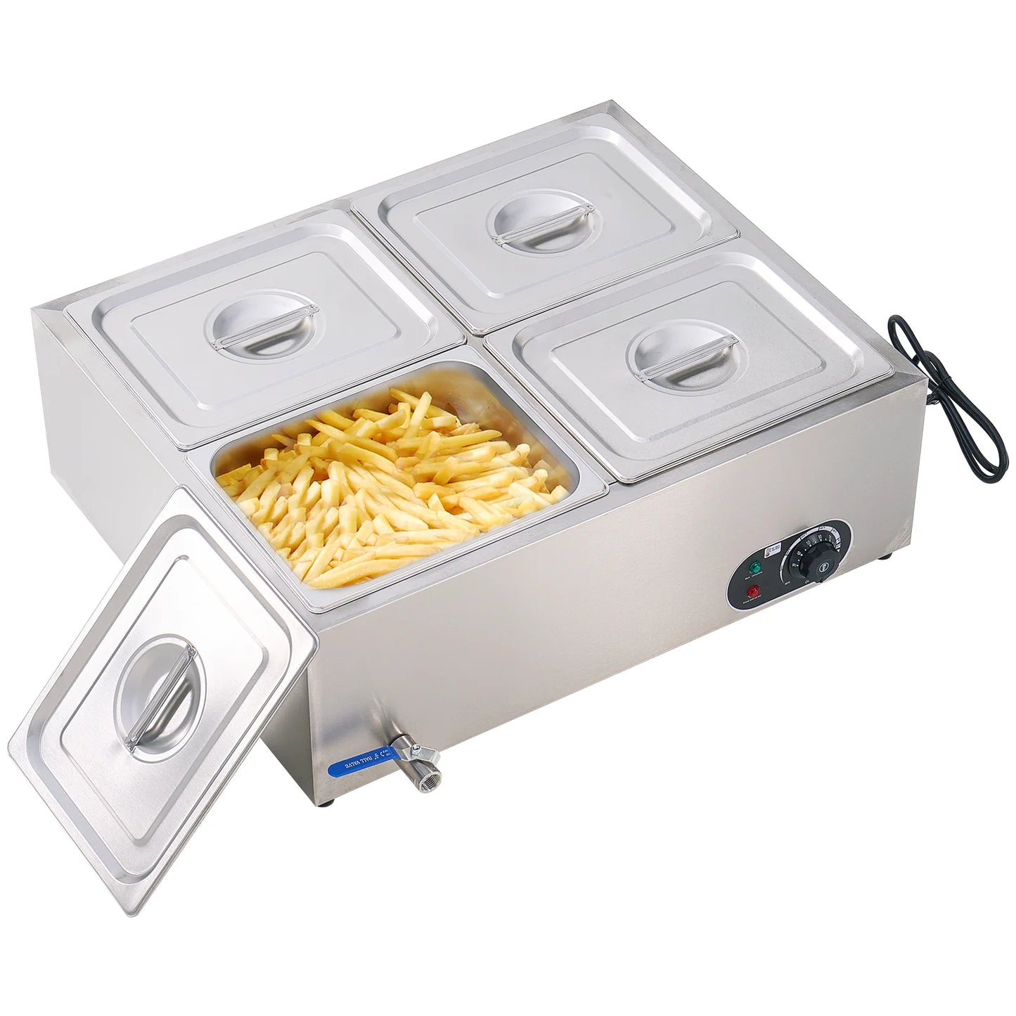 Equipment Food Warmer Electric Stainless Steel Bain Marie Western Food Kitchen Cookware Soup Insulation Container