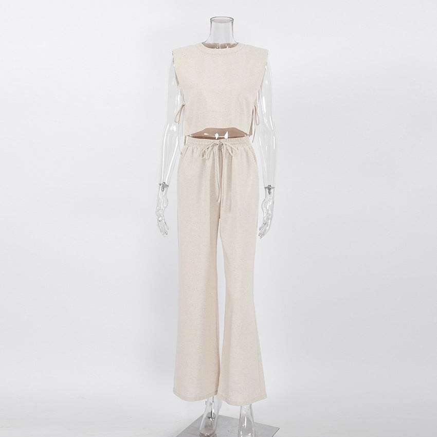 2023 Summer Cotton-Linen Women's Pajama Set