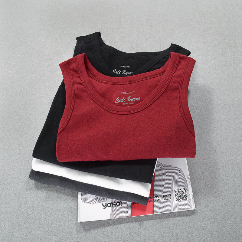 Men's Stretch Cotton Fitness Undershirt for All Seasons