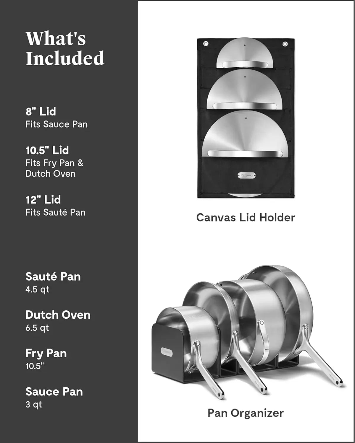 Stainless Steel Cookware Set (4 Piece) - 5-Ply Stainless Steel Pots & Pans - Includes Fry Pan, Sauce Pan, Sauté Pan, Dutch Oven