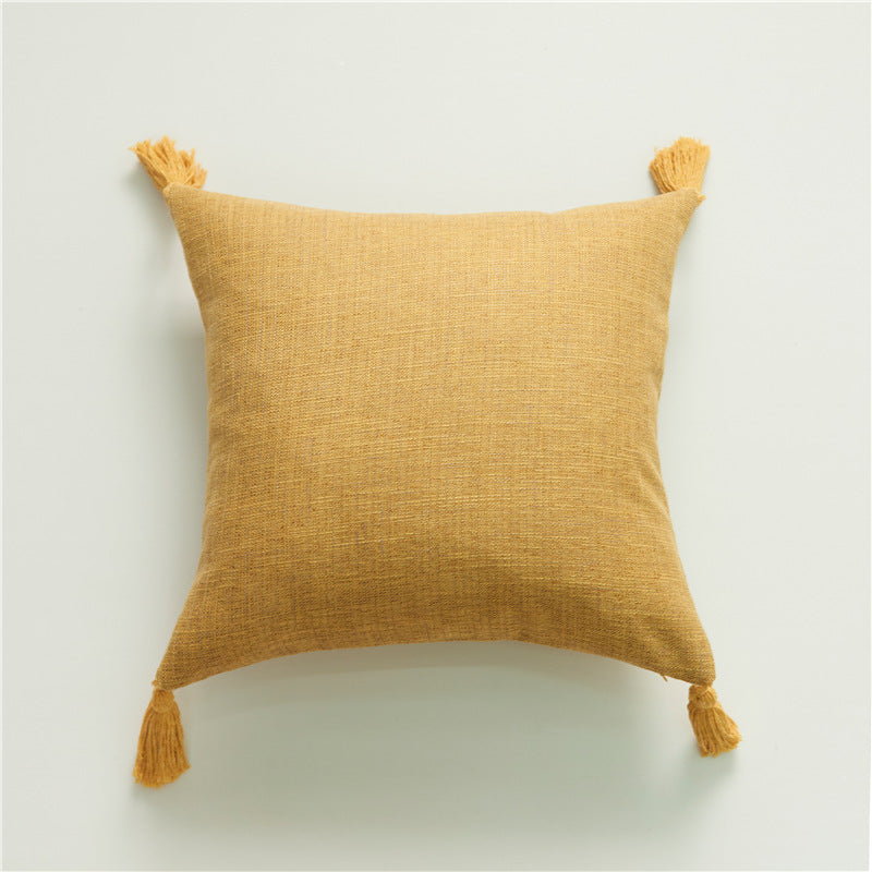 Amazon Cotton Linen Tassel Throw Pillow Cover