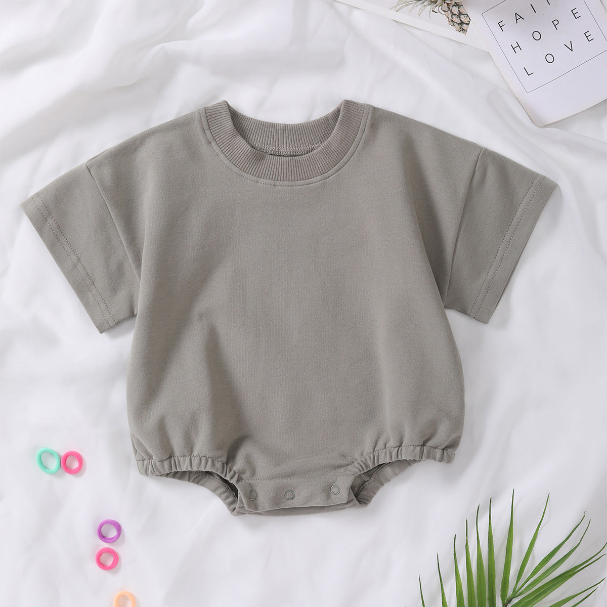 Short-sleeve Organic Cotton Romper