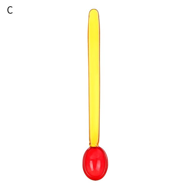 Colored Glass Spiral Coffee Stirring Spoon