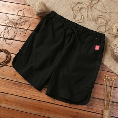 Men's Retro Large Cotton Linen Summer Shorts