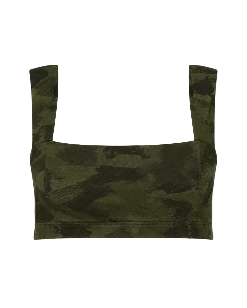 Square Neck Organic Cotton Sports Bra
