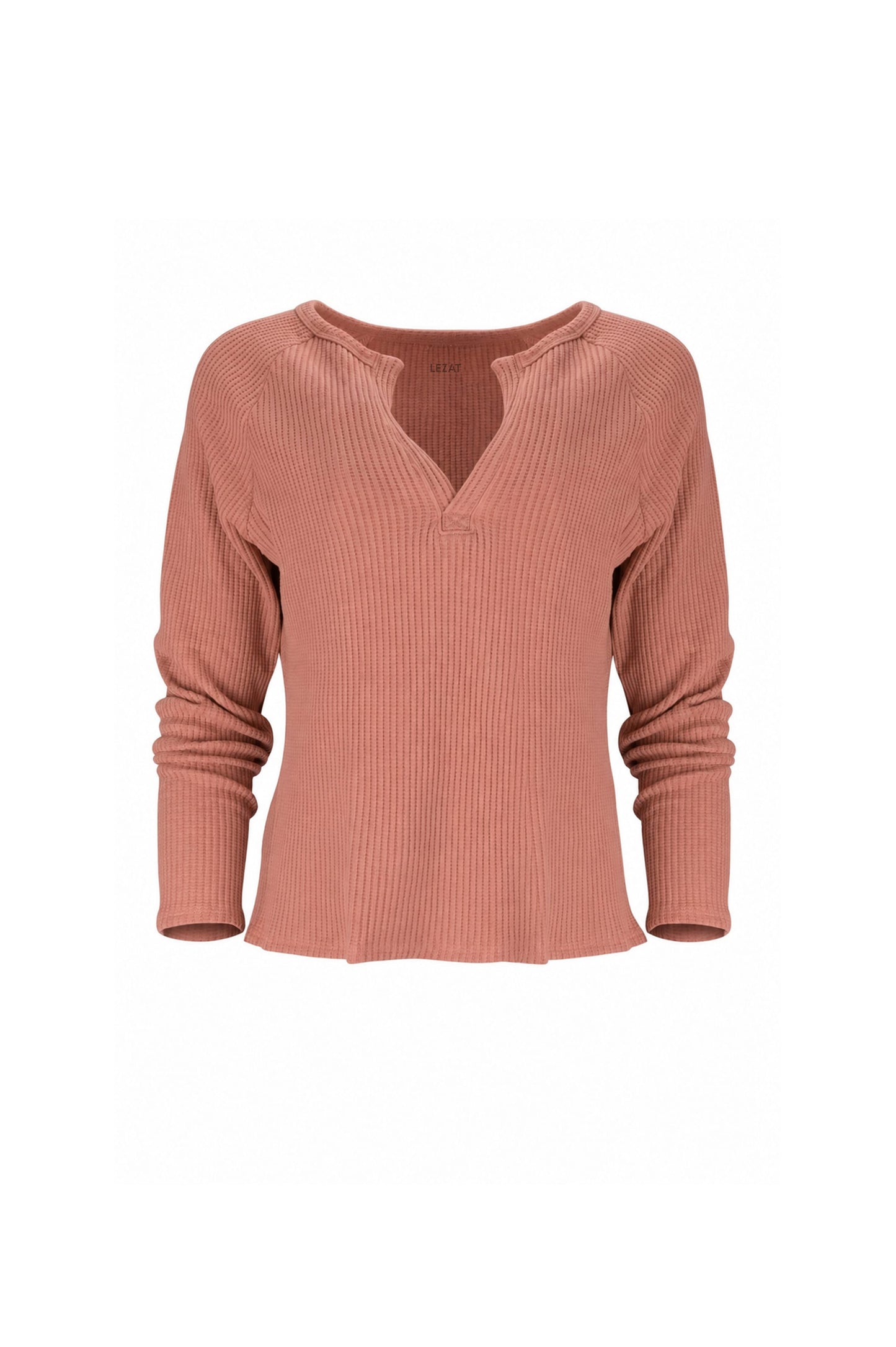 Jules Waffle Knit Organic Cotton V-Neck Pullover