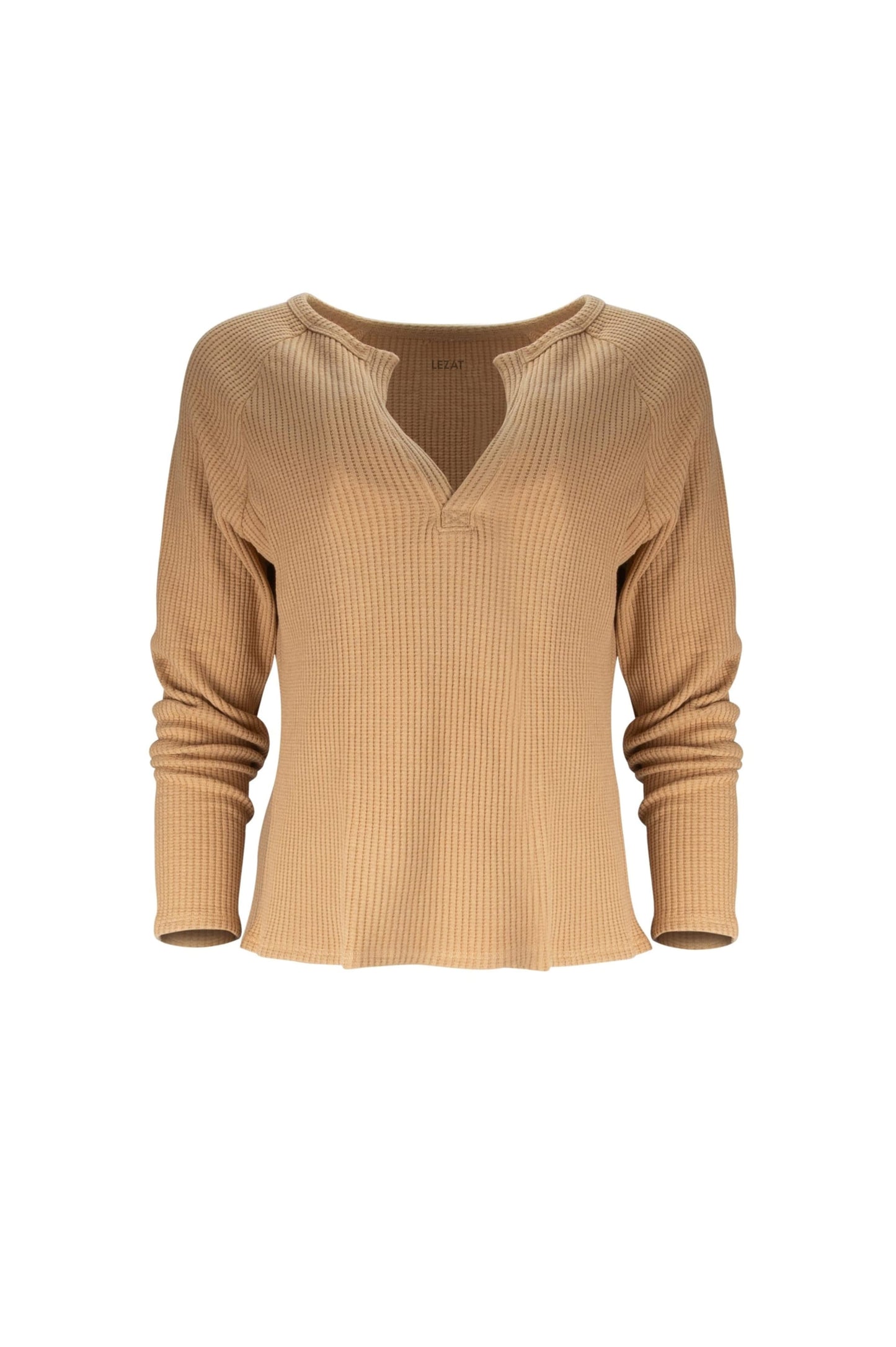 Jules Waffle Knit Organic Cotton V-Neck Pullover