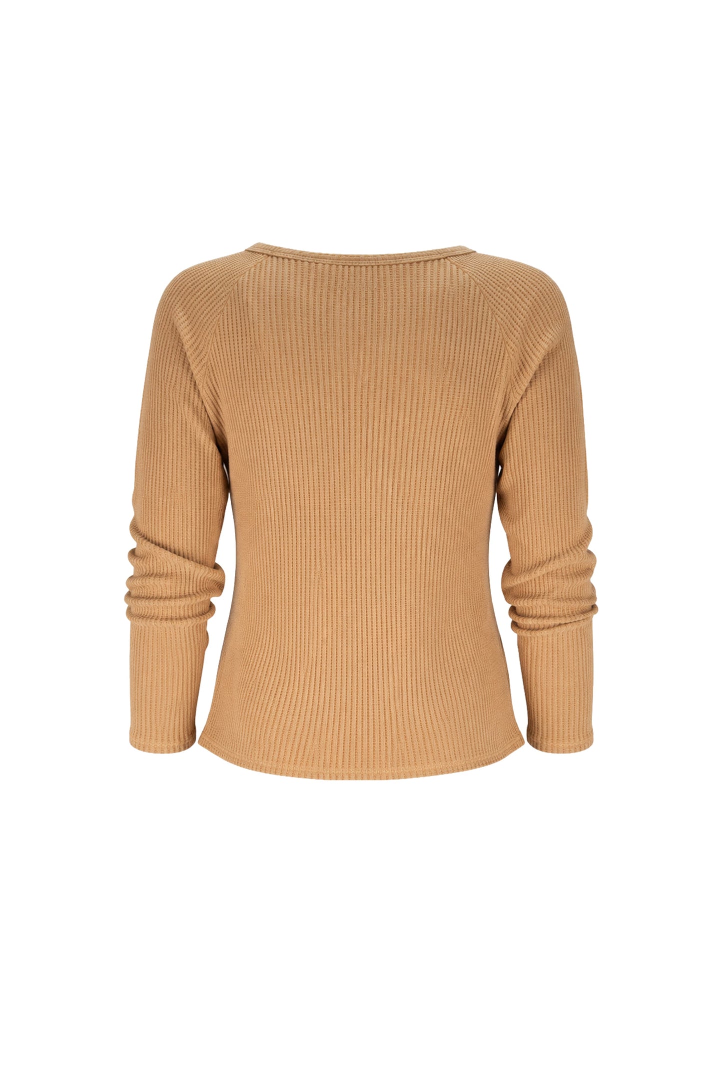 Jules Waffle Knit Organic Cotton V-Neck Pullover