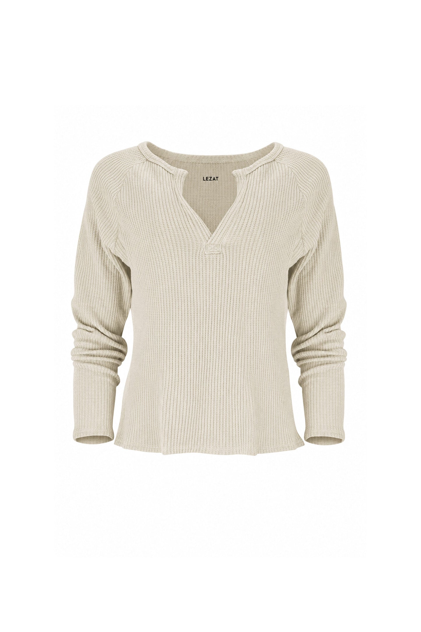 Jules Waffle Knit Organic Cotton V-Neck Pullover