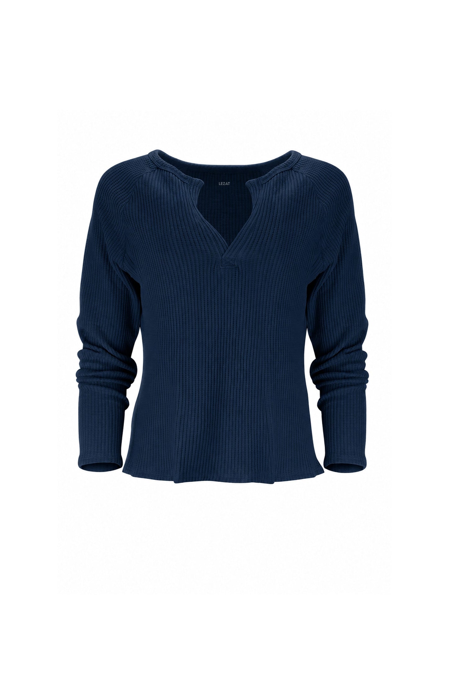 Jules Waffle Knit Organic Cotton V-Neck Pullover