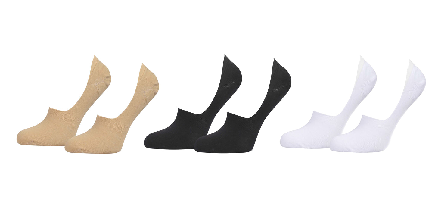 tittimitti® Men’s 98% Organic Cotton No-Show Socks 3-Pack – Breathable Non-Slip Invisible Socks